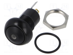 Switch: push-button; Pos: 2; SPST-NO; 2A/125VAC; 4A/12VDC; OFF-ON