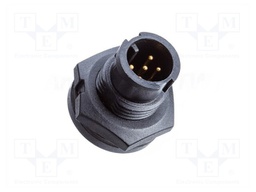 Socket; Connector: circular; size A; male; PIN: 6; bayonet; 2A; IP67