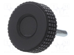 Knob; Ø: 61mm; Ext.thread: M10; 30mm; H: 39mm; technopolymer (PP)