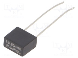 Fuse: fuse; 4A; 250VAC; 8,35x4,3x7,7mm; MSF
