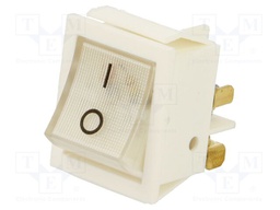 ROCKER; Pos: 2; 16A/250VAC; transparent; neon lamp; Body: white