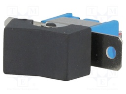 ROCKER; SPDT; Pos: 2; ON-ON; 3A/250VAC; black; none; 20mΩ; -55÷85°C