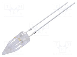 LED; 5mm; white warm; 500÷750mcd; 100°; 2.5÷5V; 20mA; Front: Diamond