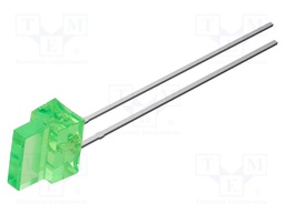 LED; green; 1.8mm; 1120mcd; 30°; Front: flat; tower; No.of term: 2