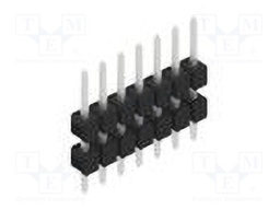 Connector: pin strips; pin header; male; PIN: 7; 2.54mm; THT; 1x7