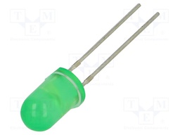 LED; 5mm; yellow green; 40mcd; 30°; 20mA; 2.4V; Front: convex