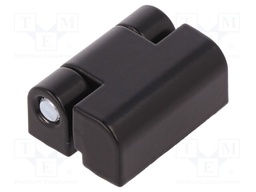 Hinge; Width: 22mm; zinc and aluminium alloy; black; H: 30mm