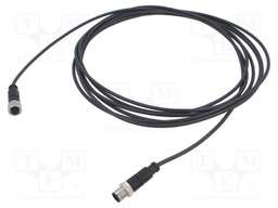 Cable: for sensors/automation; plug; PIN: 3; M12 male,M12 female