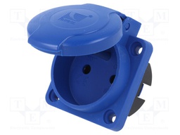 Connector: AC supply; socket; Layout: 2P+PE; Type: with earthing