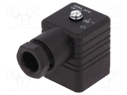 Connector: valve connector; plug; form A; 18mm; female; PIN: 3; 1A