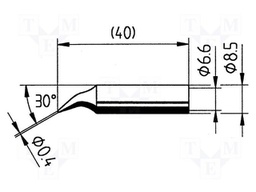 Tip; bent pin; 0.4mm