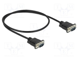 Cable; D-Sub 9pin plug,both sides; PVC; Len: 500mm; black