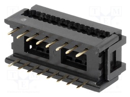 IDC transition; male; PIN: 16; for ribbon cable; 1.27mm