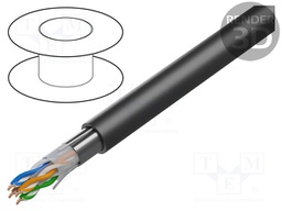 Wire; F/UTP; 6; for direct burial,outdoor; solid; Cu; 4x2x23AWG; PE