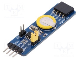 Module: RTC; PCF8563; I2C; 3.3VDC; pin strips; 5g; Size: CR1220