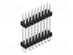 Connector: pin strips; pin header; male; PIN: 18; 2.54mm; SMT; 2x9