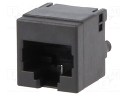 Socket; RJ45; PIN: 8; Cat: 6; Layout: 8p8c; THT; on PCBs; straight