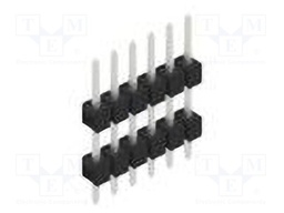 Connector: pin strips; pin header; male; PIN: 6; 2.54mm; THT; 1x6