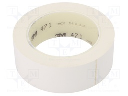 Tape: marking; white; L: 33m; W: 38mm; Thk: 0.13mm; 2.5N/cm; 130%