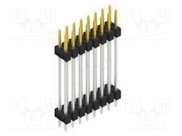 Connector: pin strips; pin header; male; PIN: 16; 2.54mm; THT; 2x8