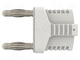 Stackable safety shunt; 4mm banana; 12A; 33VAC; 70VDC; white