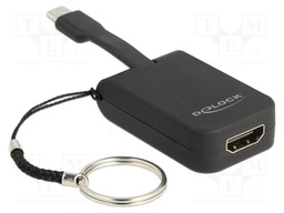 Adapter; HDMI socket,USB C plug; UHD 2160p; black