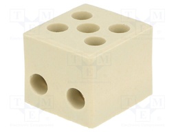 Terminal block; screw terminal; ways: 2; 6mm2; terminals: 4; 450V