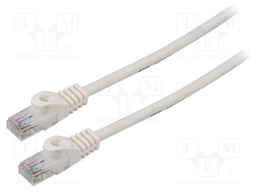 Patch cord; U/UTP; 6; stranded; CCA; PVC; white; 15m; 26AWG; Cores: 8