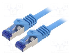 Patch cord; S/FTP; 6a; stranded; Cu; LSZH; blue; 3m; 26AWG; -20÷75°C