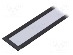 Profiles for LED modules; white; recessed; black; L: 1m; aluminium