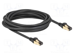 Patch cord; S/FTP; Cat: 7; RJ45 plug,both sides; 5m; TPE; black