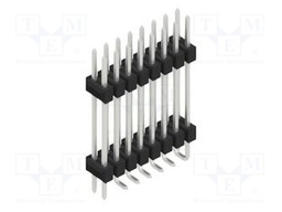 Connector: pin strips; pin header; male; PIN: 16; 2.54mm; SMT; 2x8