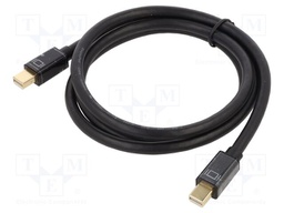 Cable; mini DisplayPort plug,both sides; DisplayPort 1.2; black