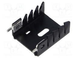 Heatsink: extruded; black; L: 30mm; W: 25.4mm; H: 12.7mm; aluminium
