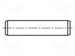 Cylindrical stud; A2 stainless steel; BN 684; Ø: 2mm; L: 5mm; DIN 7