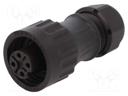 Plug; female; WA22; PIN: 4; 3+PE; IP67; 7÷12mm; 16A; screw terminal