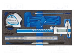 Tools set: testing; Kit: roller tape measure,calliper