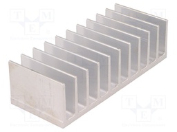 Heatsink: extruded; grilled; L: 50mm; W: 124mm; H: 35mm; aluminium