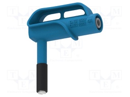 Adapter; 4A; blue; Socket size: 4mm; Plating: nickel plated; MGP