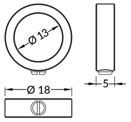Holder; chromium plated; brass; Application: PEN8; Shape: round