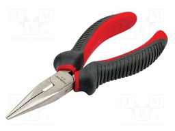 Pliers; straight,half-rounded nose; 200mm
