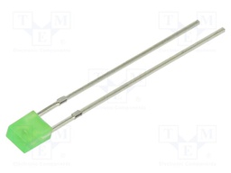LED; green; 2x3mm; 6mcd; 100°; 20mA; 2.1VDC