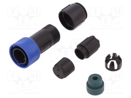 Connector: circular; plug; male; PIN: 2; w/o contacts; for cable