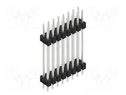 Connector: pin strips; pin header; male; PIN: 16; 2.54mm; THT; 2x8
