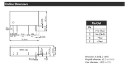 Converter: DC/DC; 1W; Uin: 21.6÷26.4V; 9VDC; Iout: 110mA; SIP7