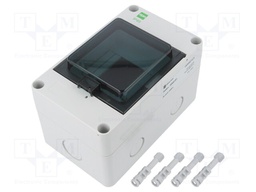 Enclosure: for modular components; IP65; light grey; No.of mod: 4