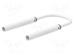 Test lead; 19A; insulated; Urated: 1kV; Len: 1m; white