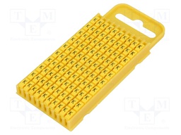 Markers for cables and wires; Label symbol: K; 4.3÷5.3mm; yellow
