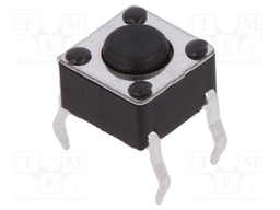 Microswitch TACT; SPST-NO; Pos: 2; 0.05A/12VDC; THT; none; 1.6N