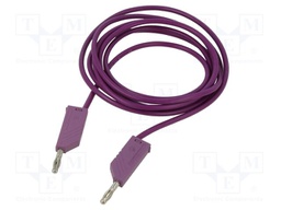 Test lead; 60VDC; 30VAC; 32A; Len: 2m; violet; Material: brass